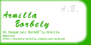 armilla borbely business card
